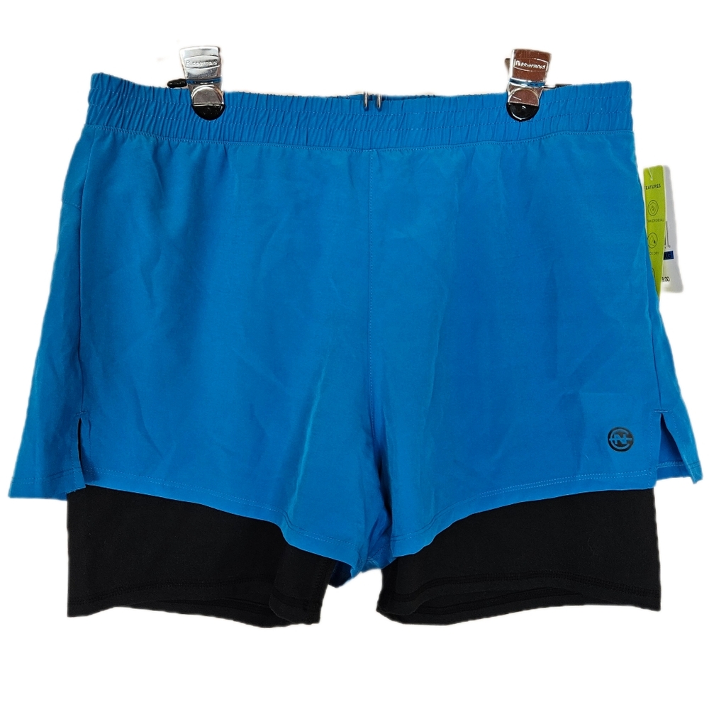 Nautica Competition Running Shorts Women’s XL Dual Layer Quick Dry Stretch Sport